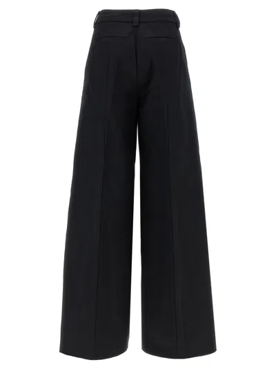 The Latest Thelatest Wide Black Alma Trousers In Black
