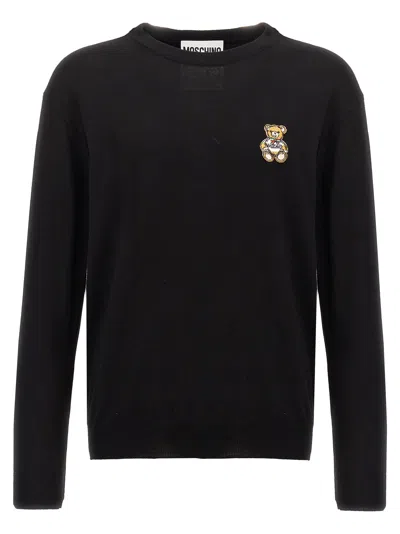 Shop Moschino Teddy Sweater In Black