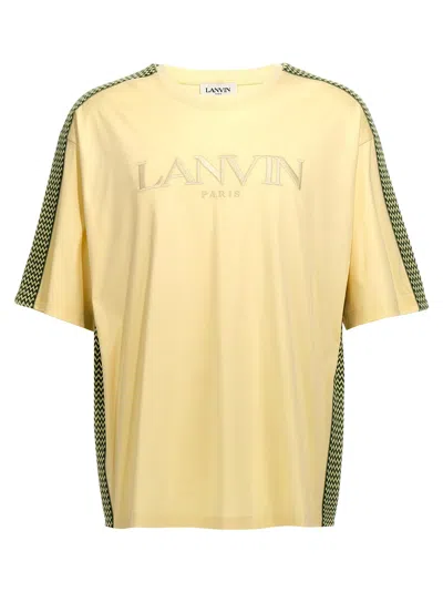 Shop Lanvin 'brodé  Side Curb' T Shirt In Yellow