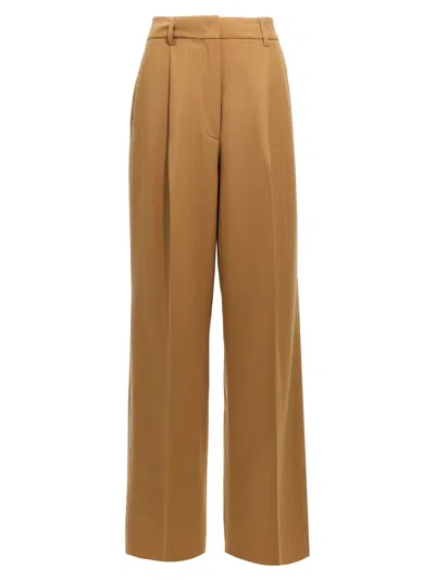 The Latest Slightly Wide Straight Leg Neutrals Trousers In Brown