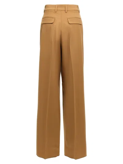 The Latest Slightly Wide Straight Leg Neutrals Trousers In Brown