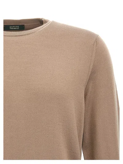 Zanone Wool Sweater In Beige