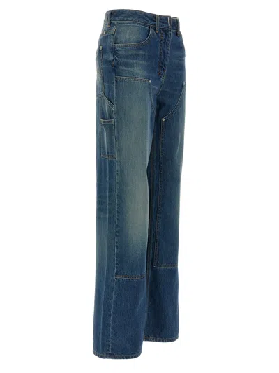 Givenchy Wide Leg Jeans Blue In Blue