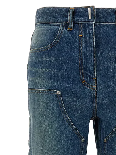 Givenchy Wide Leg Jeans Blue In Blue