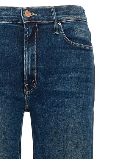 Mother The Twister Sneak High Waist Flared Wide Leg Jeans In Blue
