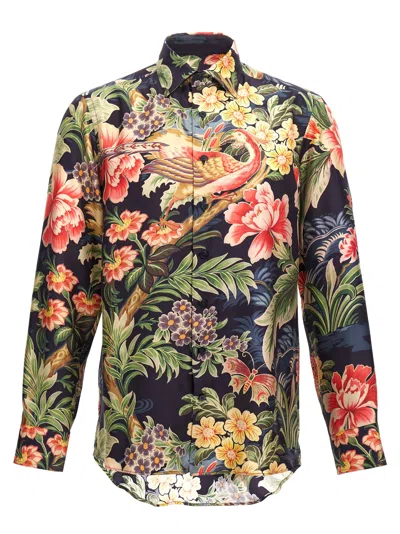 Shop Etro Floral Shirt In Multicolor