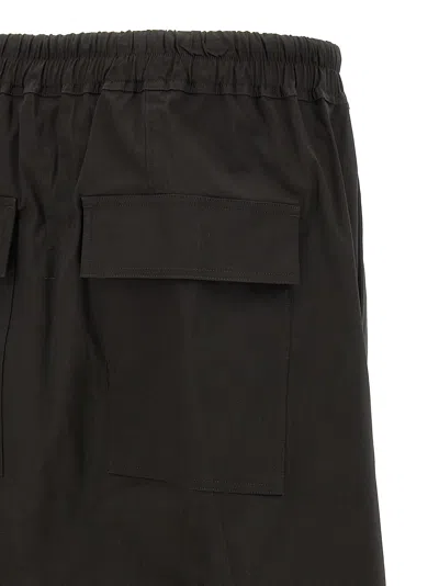 Shop Rick Owens 'drawstring Cropped' Pants In Gray