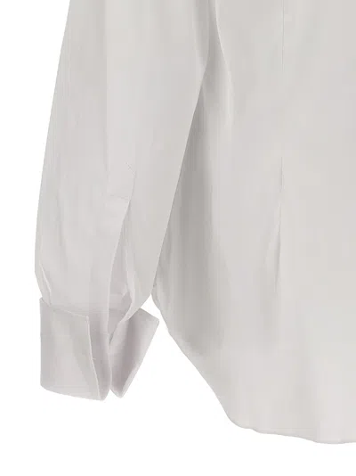 Barba Napoli Barba Poplin Shirt In 白色的