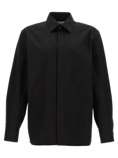Saint Laurent Universal White Shirt In Black