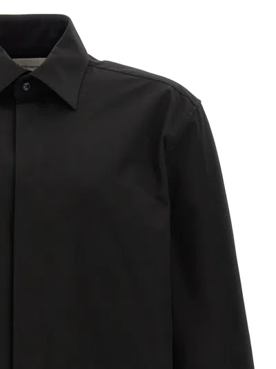 Saint Laurent Universal White Shirt In Black