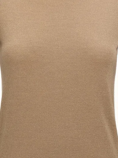 Shop Brunello Cucinelli Lurex Sweater In Beige