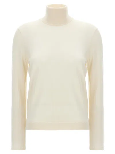 Tom Ford Silk Cashmere Turtleneck Sweater In White