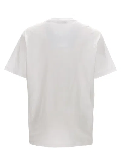 Versace White Crewneck T-shirt With Medusa Embroidery On The Front In Cotton Man In White