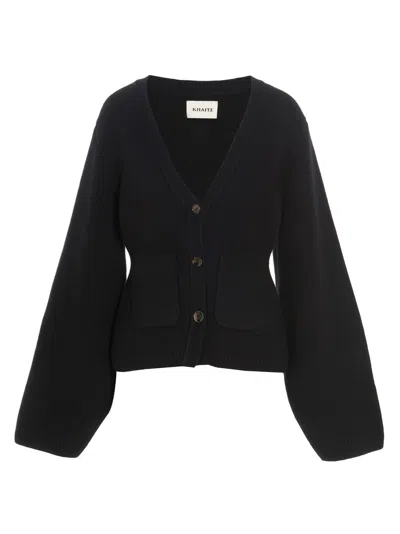 Khaite 'scarlet' Cardigan In Black