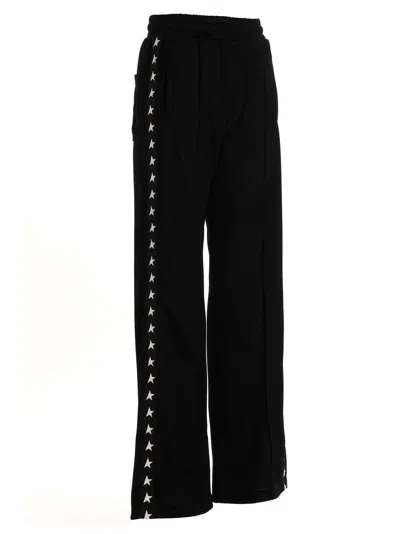 Golden Goose Dorotea Track Pants With Star Bands In White/black