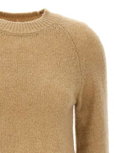 Dries Van Noten "texas" Crew Neck Sweater In Beige