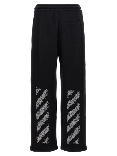 Off-white Black Elasticated Drawstring Pant In White/black