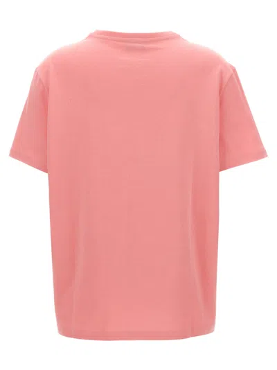 Etro Light Pink Logo Embroidery T-shirt In Pink