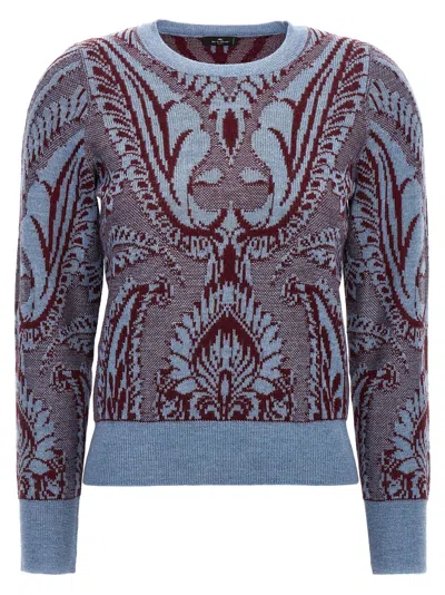 Shop Etro 'paisley' Sweater In Multicolor