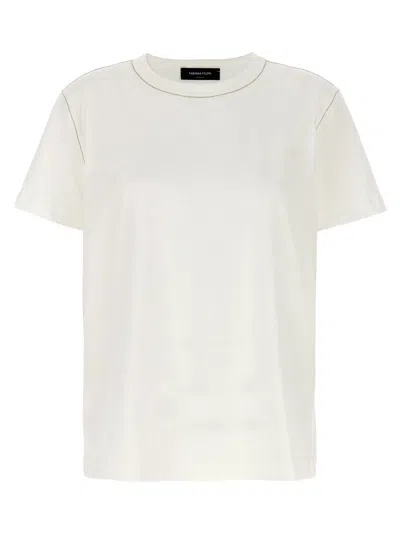 Shop Fabiana Filippi Rhinestone T Shirt In White