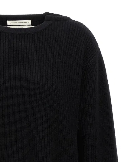 Shop Extreme Cashmere '356 You' Sweater In 黑色的