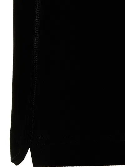 Dolce & Gabbana Dark Gray Logo Plaque Cotton Men Polo Shirt T-shirt In Black
