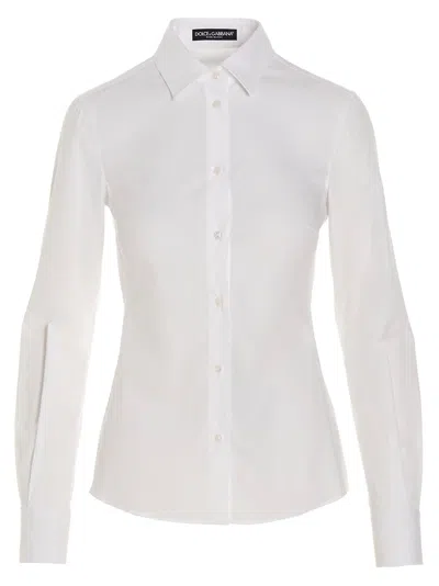 Dolce & Gabbana Tailored Shirt With Collared Neck And Buttoned Cuffs In White