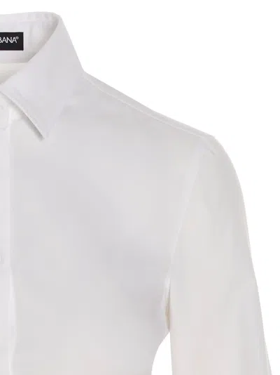 Dolce & Gabbana Tailored Shirt With Collared Neck And Buttoned Cuffs In White