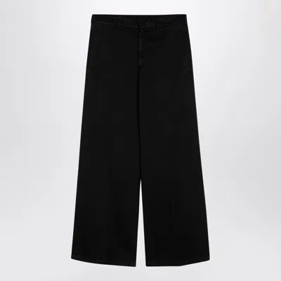 Palm Angels Monogram Straight Pants In Black