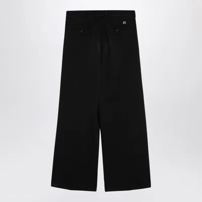Palm Angels Monogram Straight Pants In Black