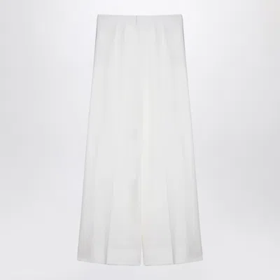 Stella Mccartney Wide-leg Wool Pants In Beige