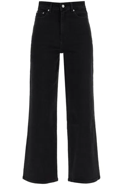 Shop Ganni Stretch Denim Andi Jeans In Italian In Black