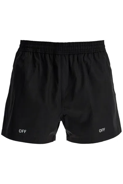 Shop Off-white Off White Surfer Sea Bermuda Shorts In Black