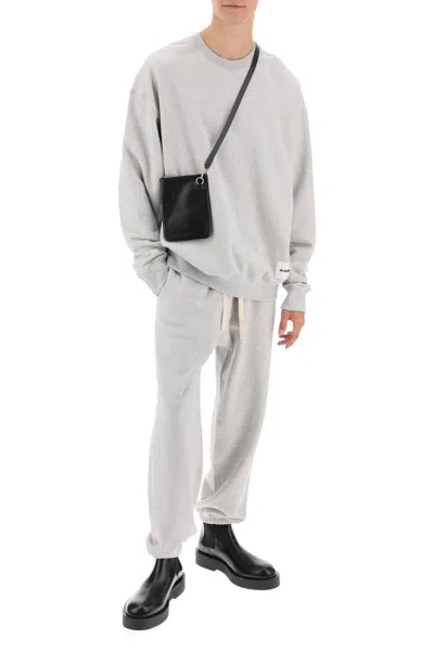 Shop Jil Sander Cotton Drawstring Sweatpants In Grey