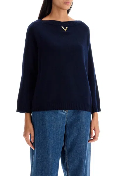 Shop Valentino Garavani 'oversized Cashmere In Blue