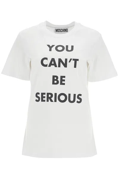 Shop Moschino "seriousness Defying In White