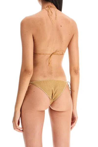 Shop Oseree Oséree Lumière Triangle Bikini Set For In Gold