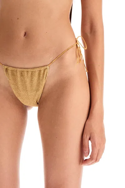 Shop Oseree Oséree Lumière Triangle Microkini In Gold