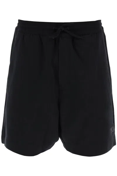 Shop Y-3 Y 3 French Terry Jogger Bermuda Shorts In Black