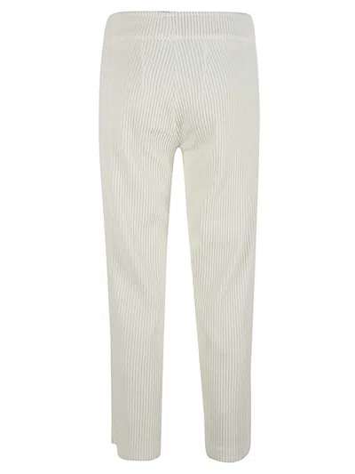 Shop Avenue Montaigne Alex Velvet Trousers In White