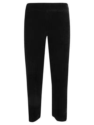 Shop Avenue Montaigne Alex Velvet Trousers In Black