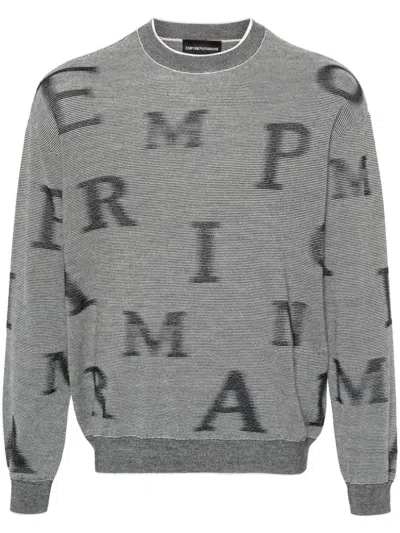 Shop Emporio Armani Wool Crewneck Sweater In Blue