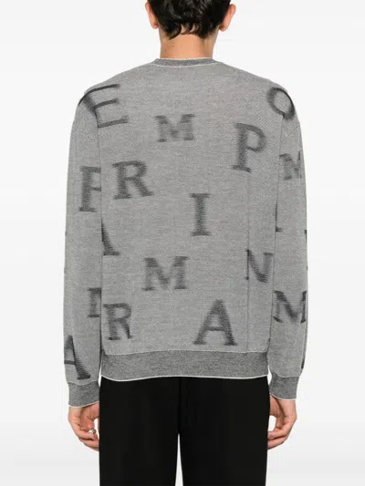 Shop Emporio Armani Wool Crewneck Sweater In Blue