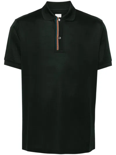 Shop Paul Smith Signature Stripe Cotton Polo Shirt In Blue