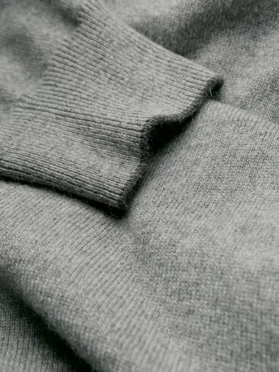 Brunello Cucinelli Round Neck Jumper In Comfortable Cotton Blend In Grey