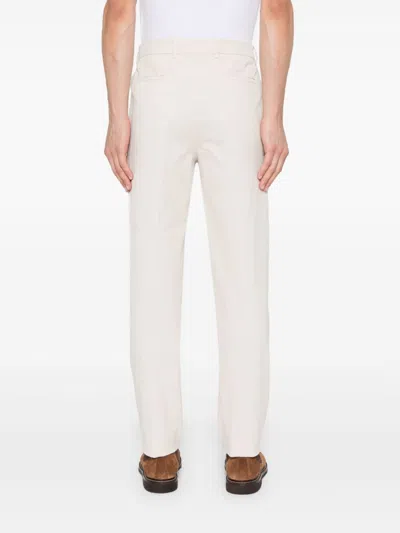 Shop Brunello Cucinelli Cotton Chino Trousers In White