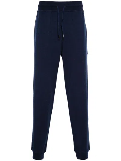 Shop Brunello Cucinelli Cashmere Blend Trousers In Blue