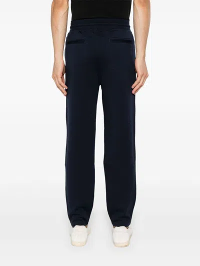 Shop Brunello Cucinelli Cotton Blend Sweatpants In Blue