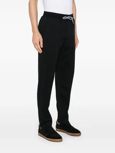 Shop Brunello Cucinelli Cotton Blend Sweatpants In Black