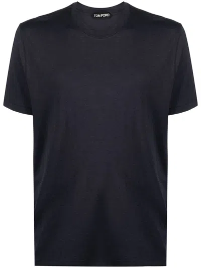 Shop Tom Ford Cotton T Shirt In Blue